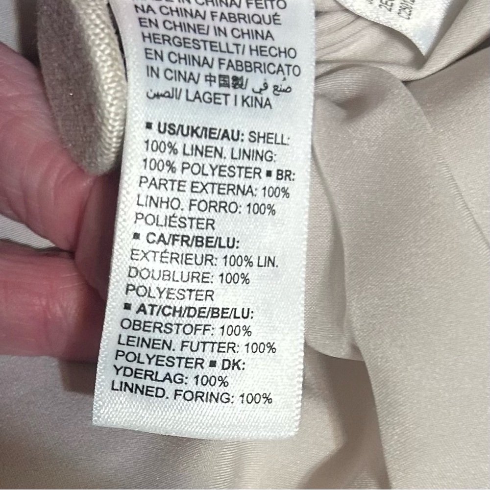 The Drop Linen Cropped Jacket
Blazer Natural Oatmeal Button
Front Size M - Picture 6 of 11